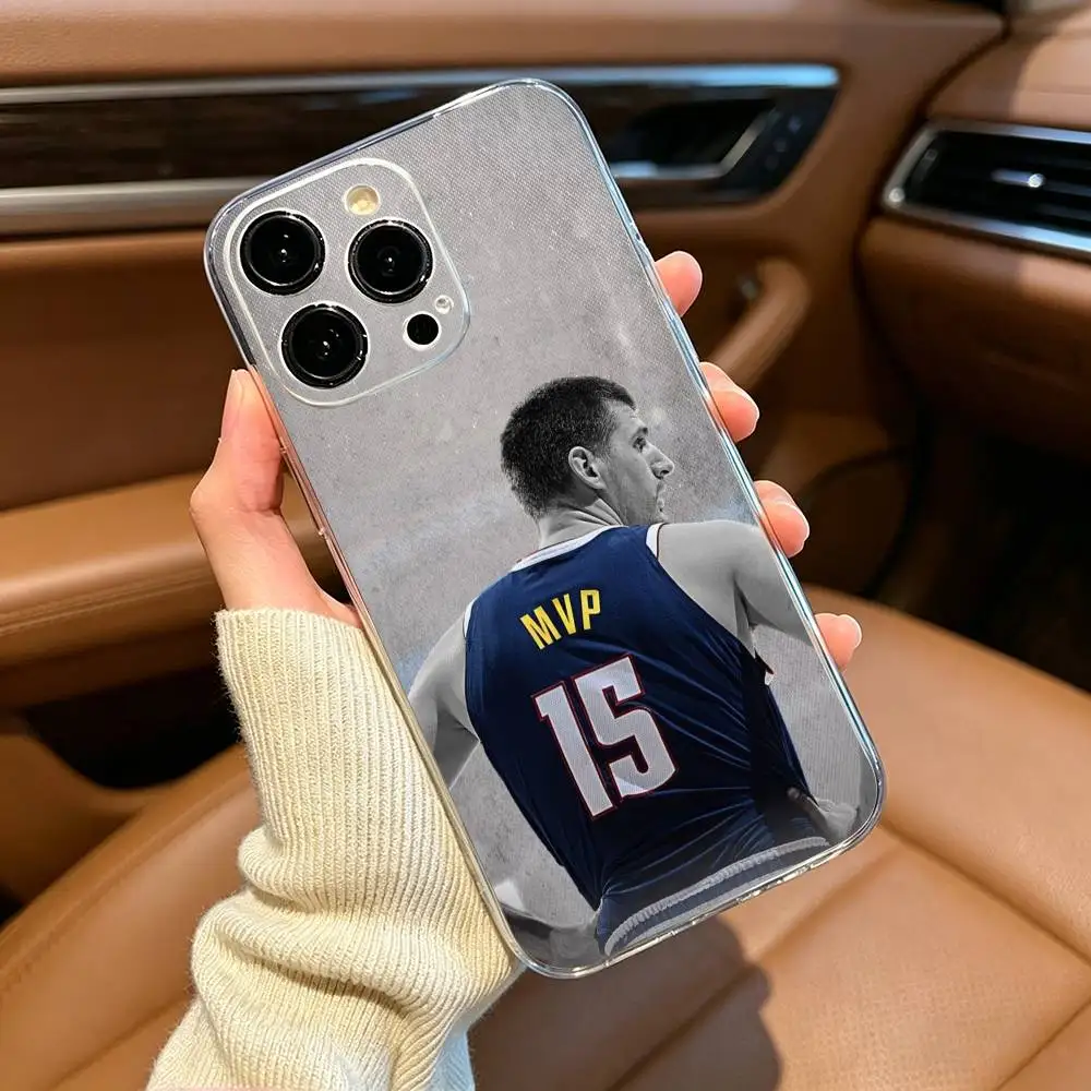 N-Nikola- Jokic 15 MVP Phone Case For iPhone17,16,15,14,13,12,Pro Max,16/15/14 Plus  XS Soft Silicone Transparent Cover