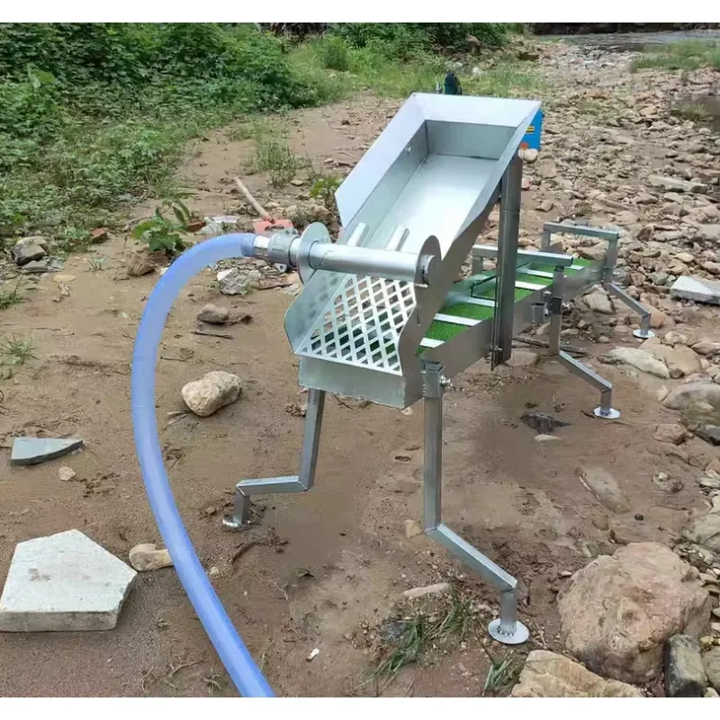 Small Gold Exploration Sluice Box, Portable Gold Cleaner, Separator, -powered Gold Mining Machine