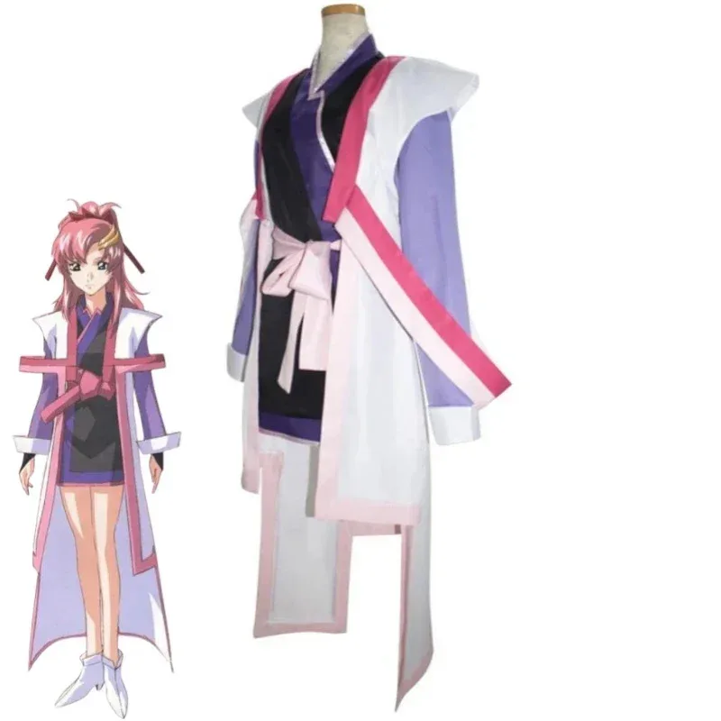 Цианиме мобильный костюм Gundam SEED Lacus Clyne косплей костюм розовый парик PLANT кимоно униформа Хэллоуин сценический костюм