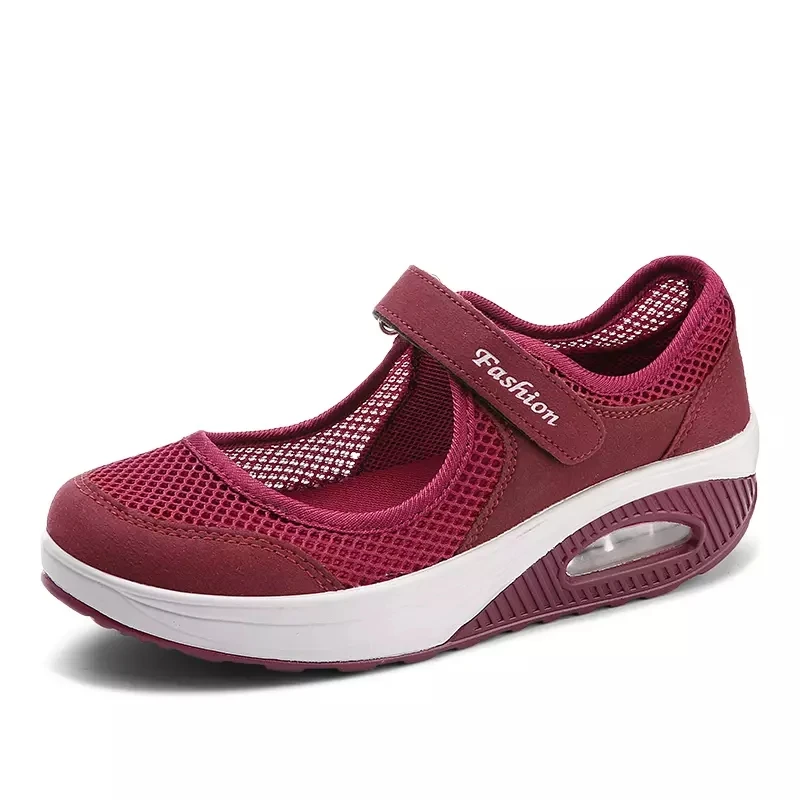 Chaussures à semelle optique en maille pour femmes, baskets à la mode, tissu respirant décontracté, chaussures de marche Mary, été 2023, nouveau