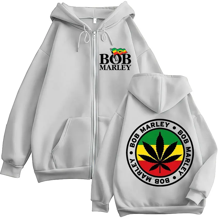 مغني الراب بوب مارلي تور 2025 طباعة قلنسوة بسحاب الرجال النساء طويلة الأكمام موضة المتضخم البلوز الهيب هوب الملابس معاطف هودي #6