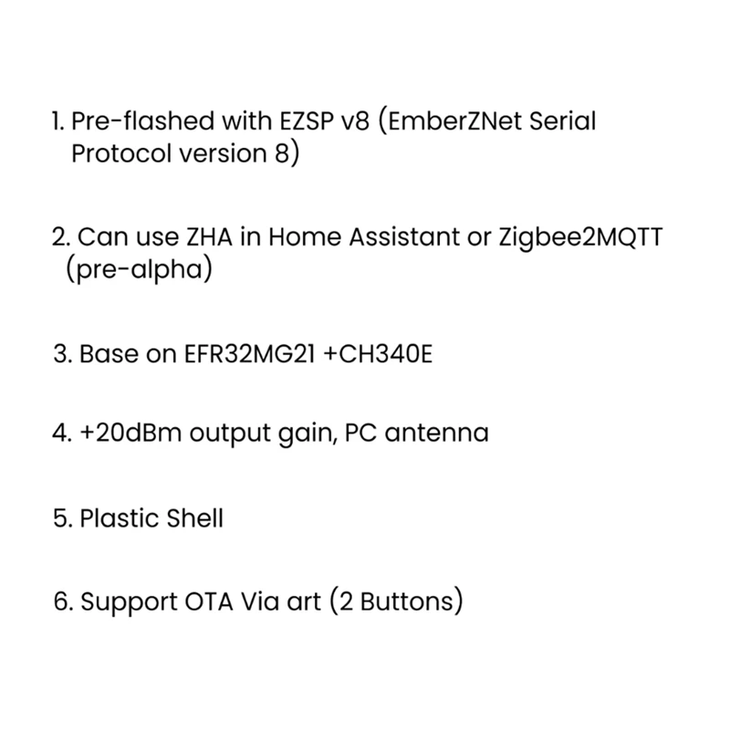 Zigbee 3.0 Silicon Labs Mini EFR32MG21 Universal Open Hub Gateway USB Dongle Chip Module ZHA NCP Openhab