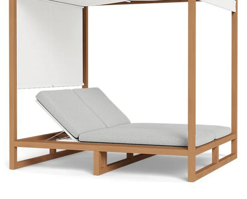 'Luxury Beach Hotel Outdoor Loungers Bed Wooden Bed Swimming Pool Chairs Double Garden Aluminium Modern Teak Wood Sun Lounger