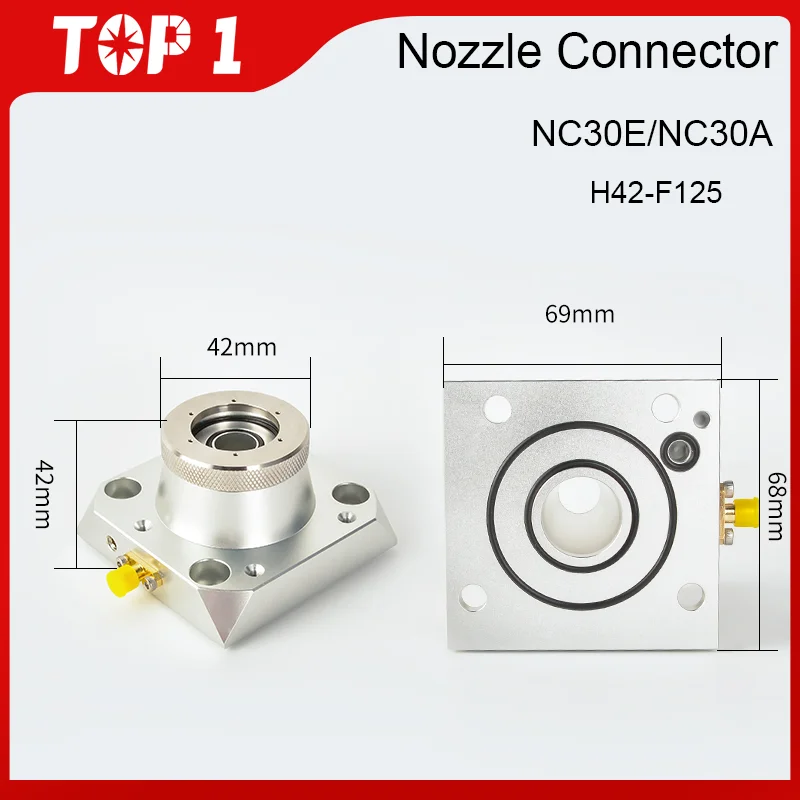 TOP1 WSX Fiber Laser Nozzle Connector WSX Capacitive Sensor Ceramic Holder for WSX NC30 NC30B Laser Head Metal Cutting Part