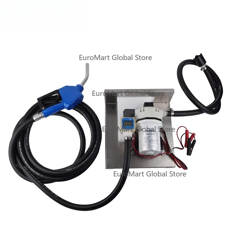 12V DC 30LPM Truck  Transfer Pump Kit Ibc Dispenser with Nozzle  Flow Meter Def Fluid Ad Blue Water Pump
