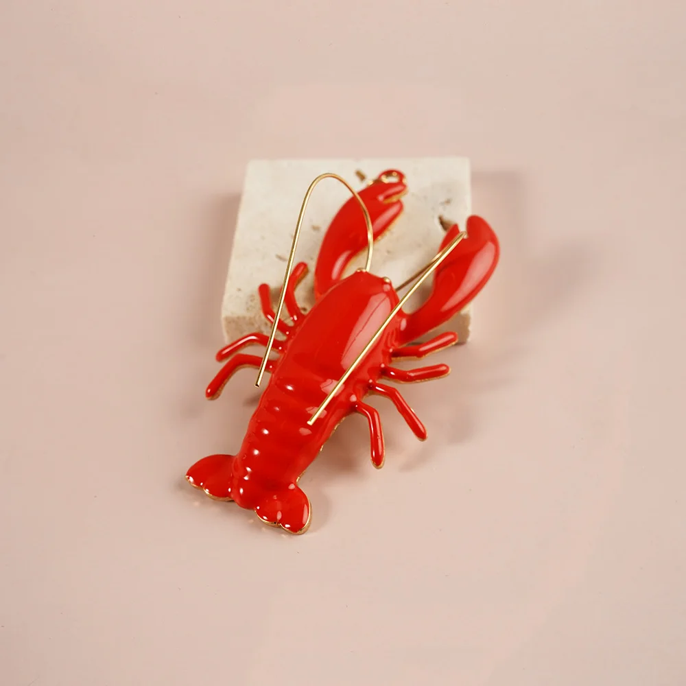 8 Pieces Lobster Pendant Marine Life Beautiful Designer Design Fashion Simple Heavy Craft DIY Key Chain Jewelry Accessories