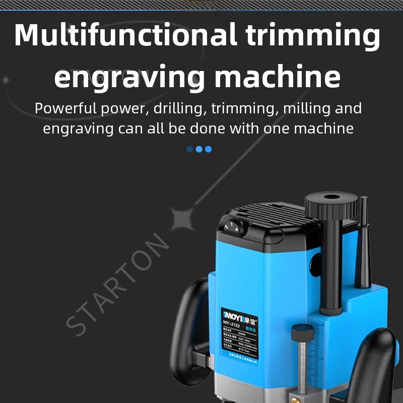 2200W Electric Router Trimmer Power Tool Wood Milling Engraving Slotting Trimming Tenoning Drilling Wood Milling Machine