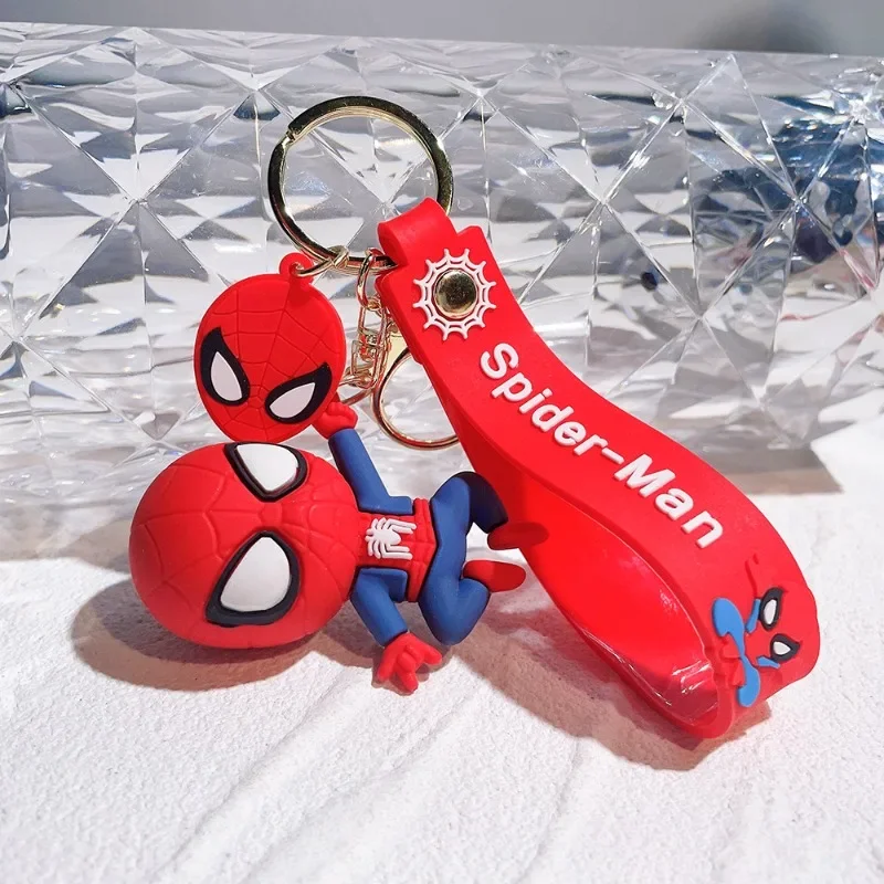 Marvel Cartoon Keychain Extraordinary Good And Evil Spider Man Keychain Backpack Personality Decoration Children's Toy Gifts