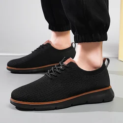 Fashion Men Sneakers Mesh Casual Shoes Lac-up Men Shoes Lightweight Vulcanize Shoes Walking Sneakers Zapatillas Hombre