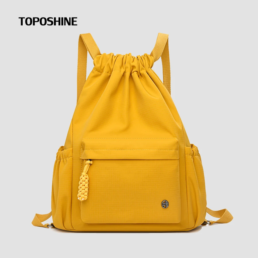 

Toposhine классический дизайн, модный рюкзак с застежкой на шнурке, женская сумка, водонепроницаемая нейлоновая женская сумка, маленький рюкзак для отдыха, 6 цветов
