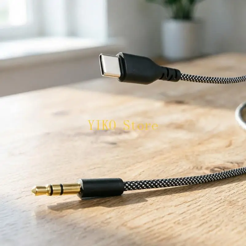 Cable auriculares K32C USB C a 3,5 mm para WH 1000XM5/4/3 llamadas oficina viajes y estudio