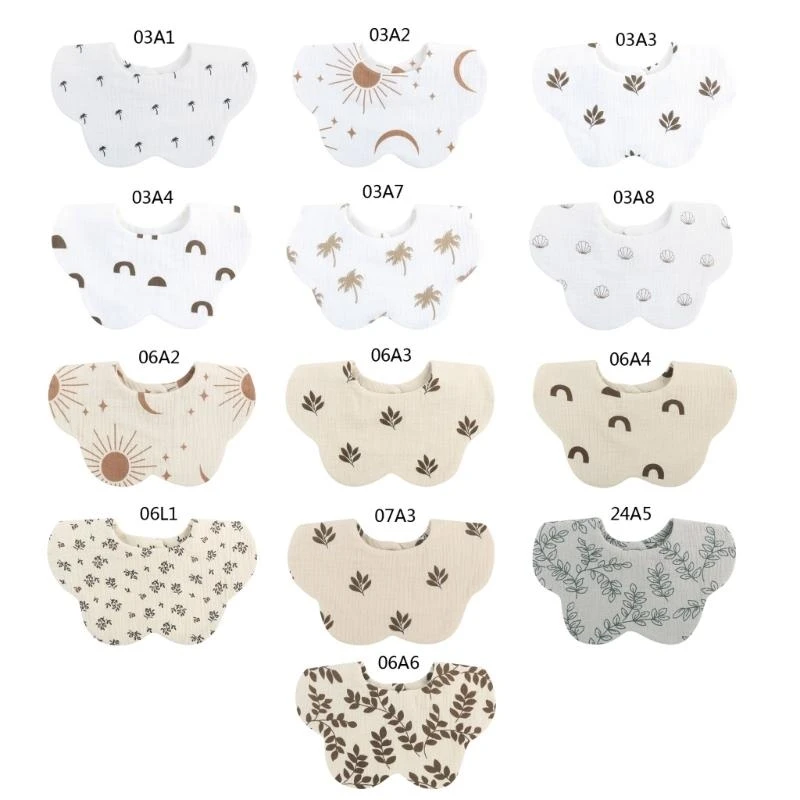 

Print Baby Bibs Soft and Absorbent Burp Cloths Drooling Bib for Boys and Girls G2TD