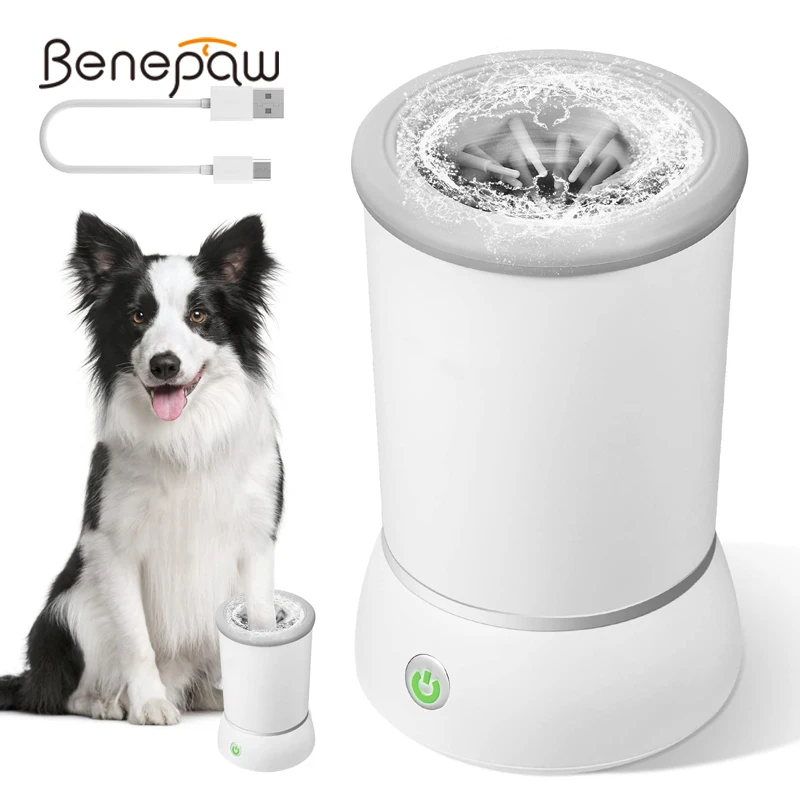 

Benepaw Portable Automatic Dog Foot Washer Soft Silicone Bristles Pet Paw Cleaner For Muddy Feet Small Medium Dogs Rechargeable