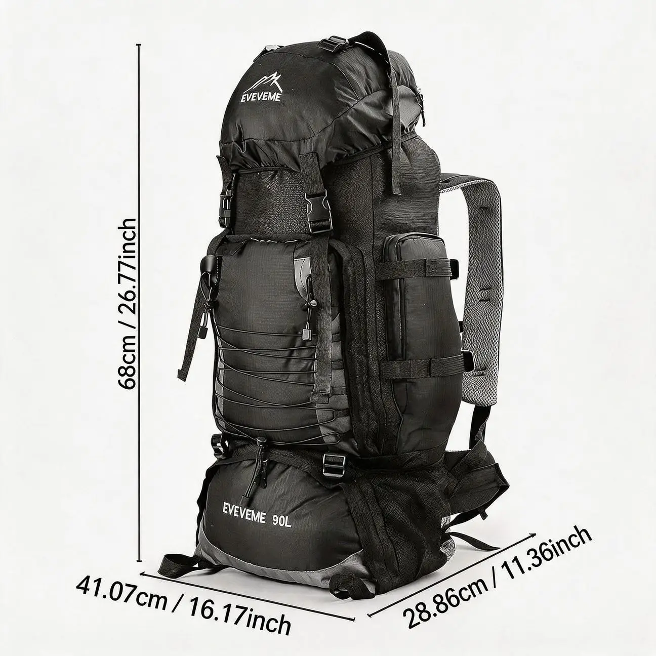 Pro Hiking Backpack Outdoor Mountaineering Camping Sturdy Base