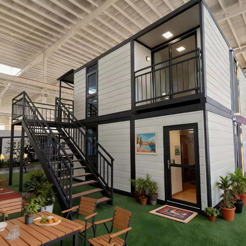 Steel Sandwich Panel Expandable Container Prefab Farmhouse Villa Resort Beach House Easy Installation 2-Year Warranty