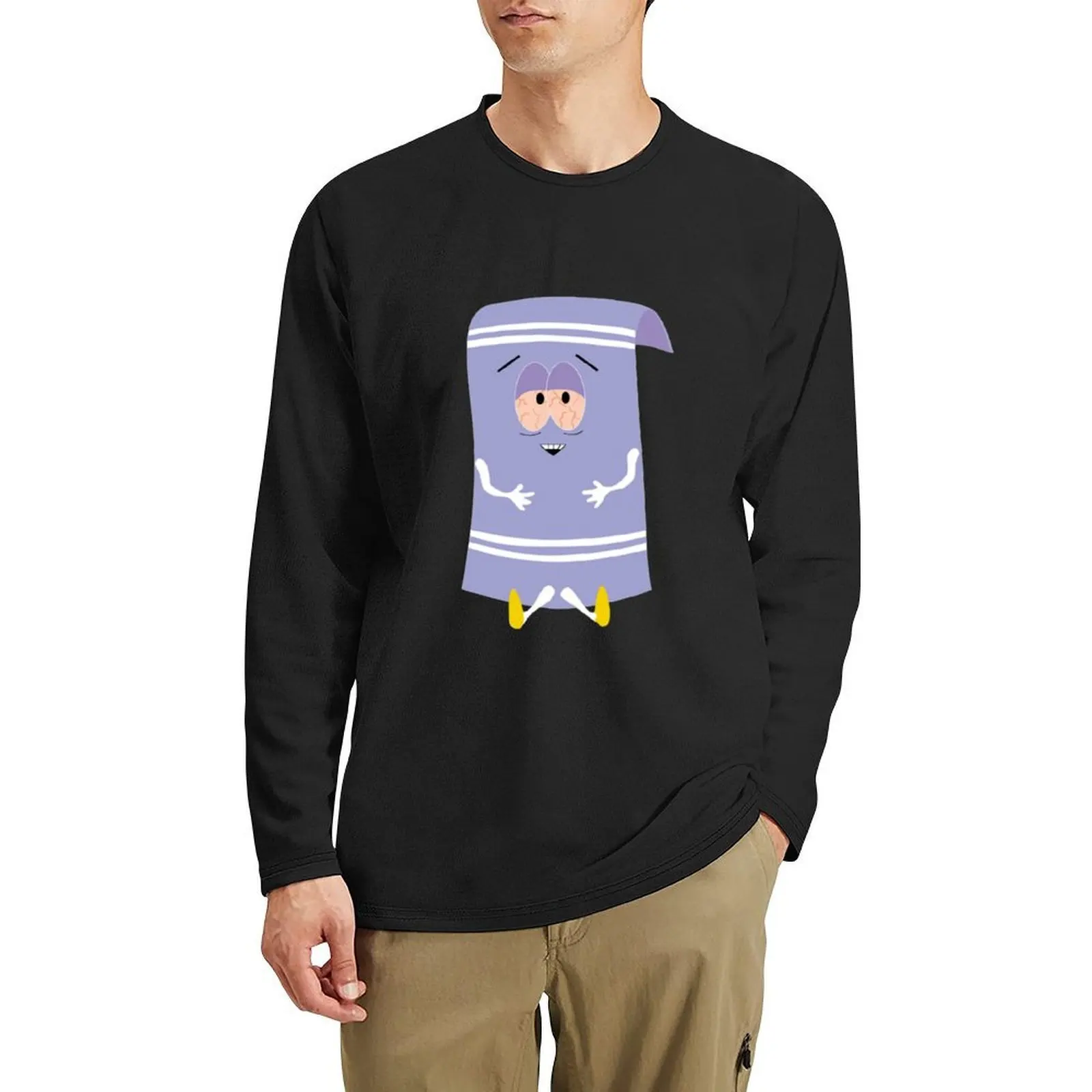 

Towelie Don’t forget to bring a towel Long T-Shirt kawaii clothes black t shirt korean fashion cute tops men clothes