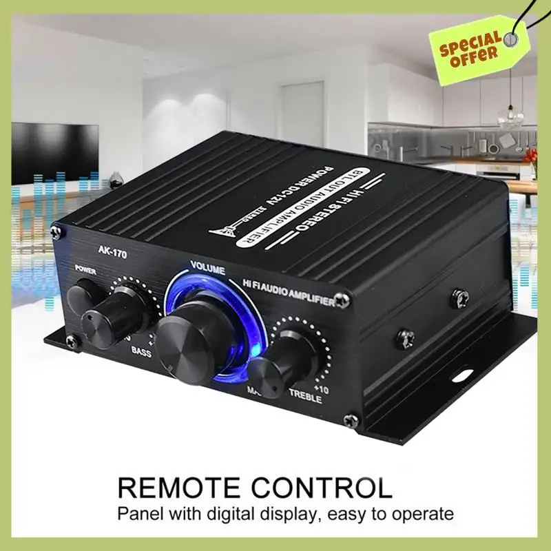 Advanced Wireless Hifi Stereo Audio Power Amplifier Home Car Amplifier Audio Power Amplifier With RCA Input