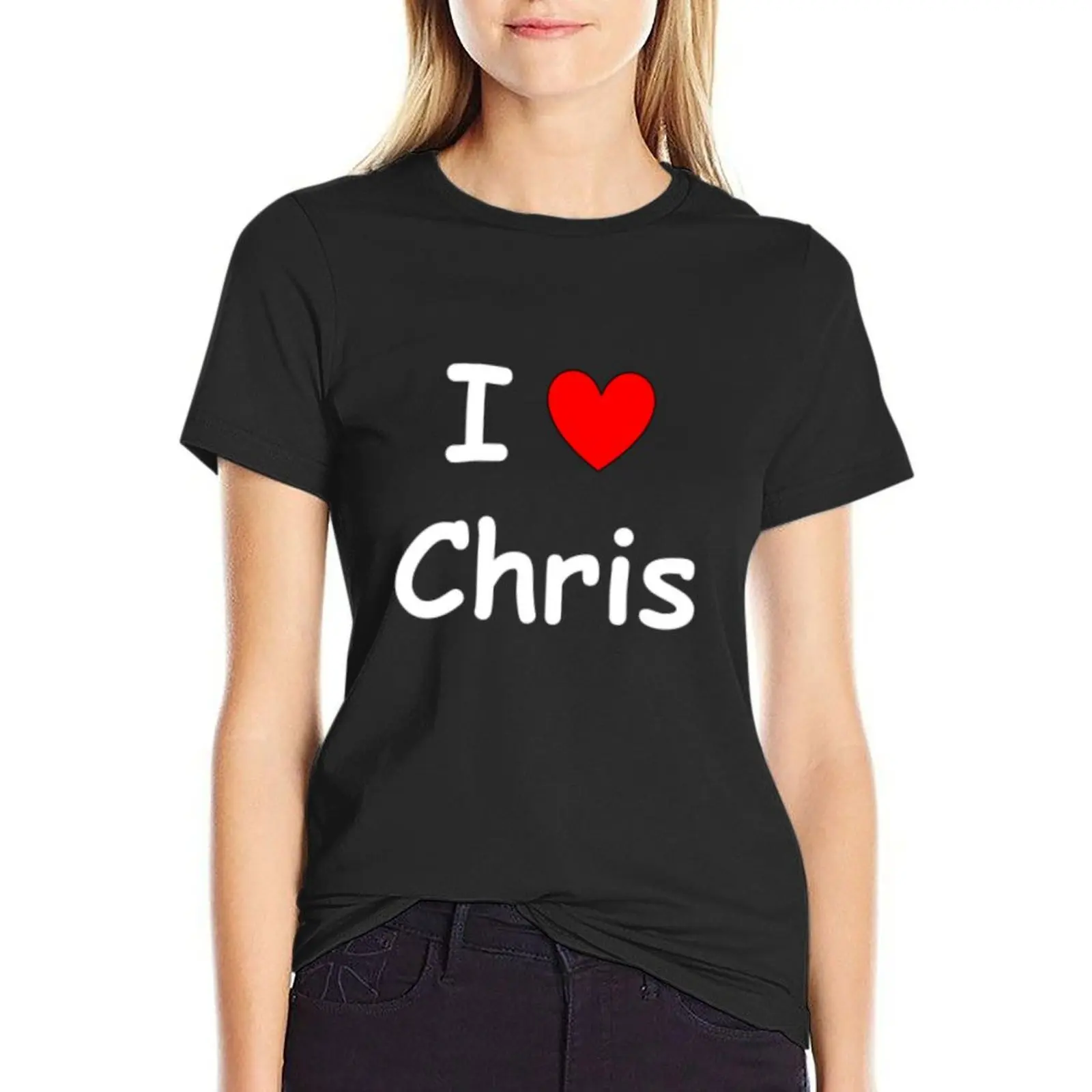 i heart chris T-Shirt blanks anime anime clothes customs t-shirts for Women pack