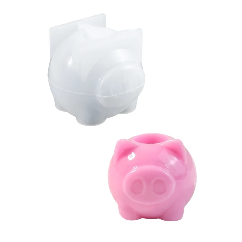 Pig Candle Base Gypsum Mould Candle Holder Mold Animal Shape Desktop Ornament Making Mould Practical Jewelry Tool DropShip