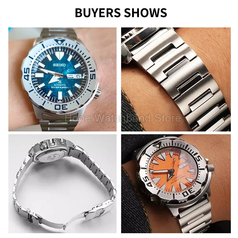 Correa de reloj de acero excelente, duradera, resistente al desgaste, experiencia de uso cómoda para Prospex Landmaster SRPD25 SKX779 SKX781 20mm