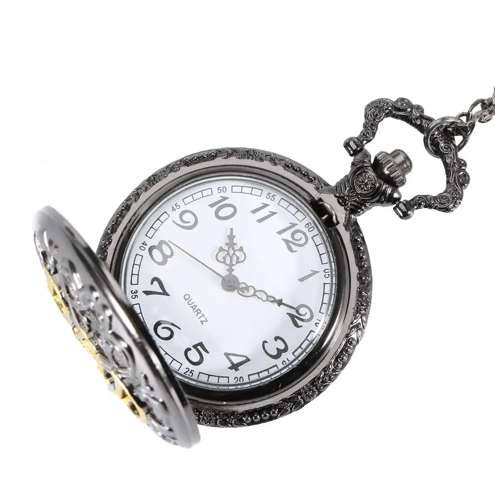 Man Watch Vintage Hollow DAD Design Pocket Watch Pendant Necklace Men Happy Father\'s Day Chain Clock Gifts Watch On Chain