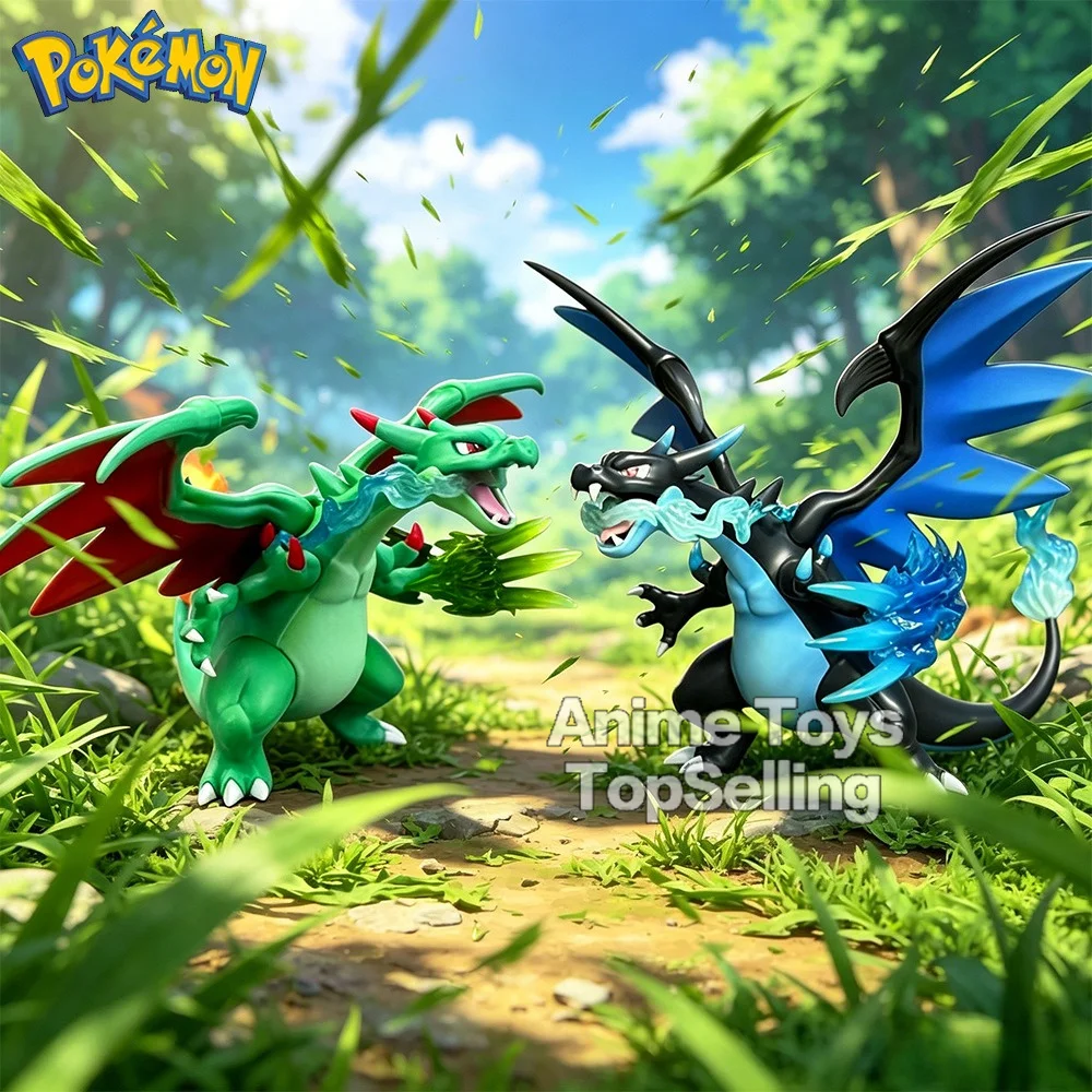 Figura de Anime Pokemen de 4.72in/12cm, Mystic Mega Charizard X, Figuras de Ação, Estátua de PVC, Ornamentação de Mesa, Modelo de Coleção, Brinquedos, Presentes