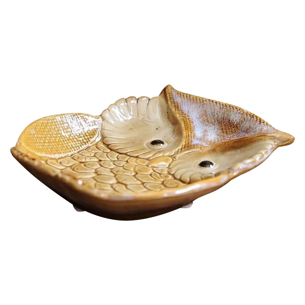 

Owl Design Fruit Plate Ceramic Snack Tray Microwave Safe Food Serving Plate for Family Dinner Party Gathering Use