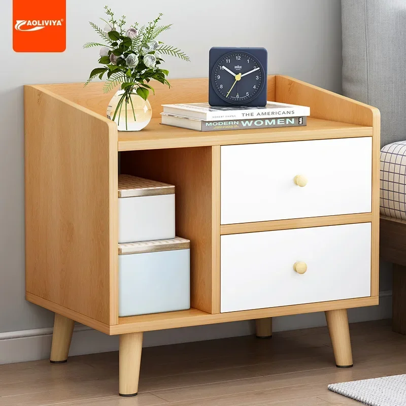 AOLIVIYA Stylish Modern Practical Bedside Table A61 Creative Small Storage Cabinet Multi-functional Bedroom Compact Shelf