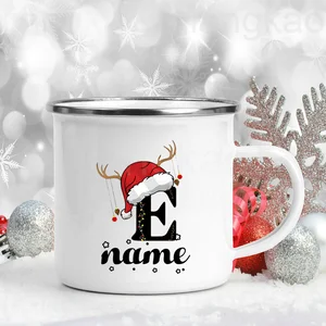 Personalisierte Weihnachtsbecher des Nagellacks, Initiale mit Namen, heißer Kakaobecher, Schokoladengetränk, Weihnachtstassen, Kinder, Freunde, Familie 8 Hauptverkaufsschokoladen -Copinho - №8