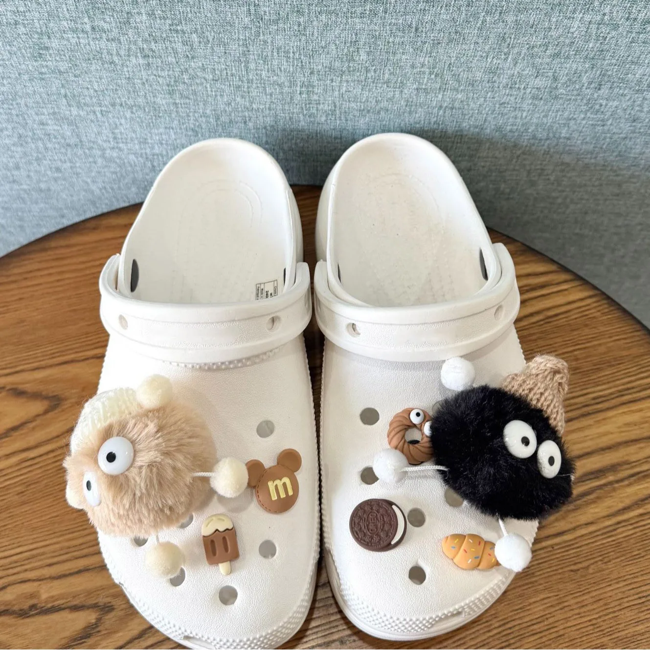 Cute 3D Fashion Hairball Genie Shoe Charms for Clogs Accessories DIY Slide Sandals Shoe Decoration Buckle Pins Kids Gifts image 2
