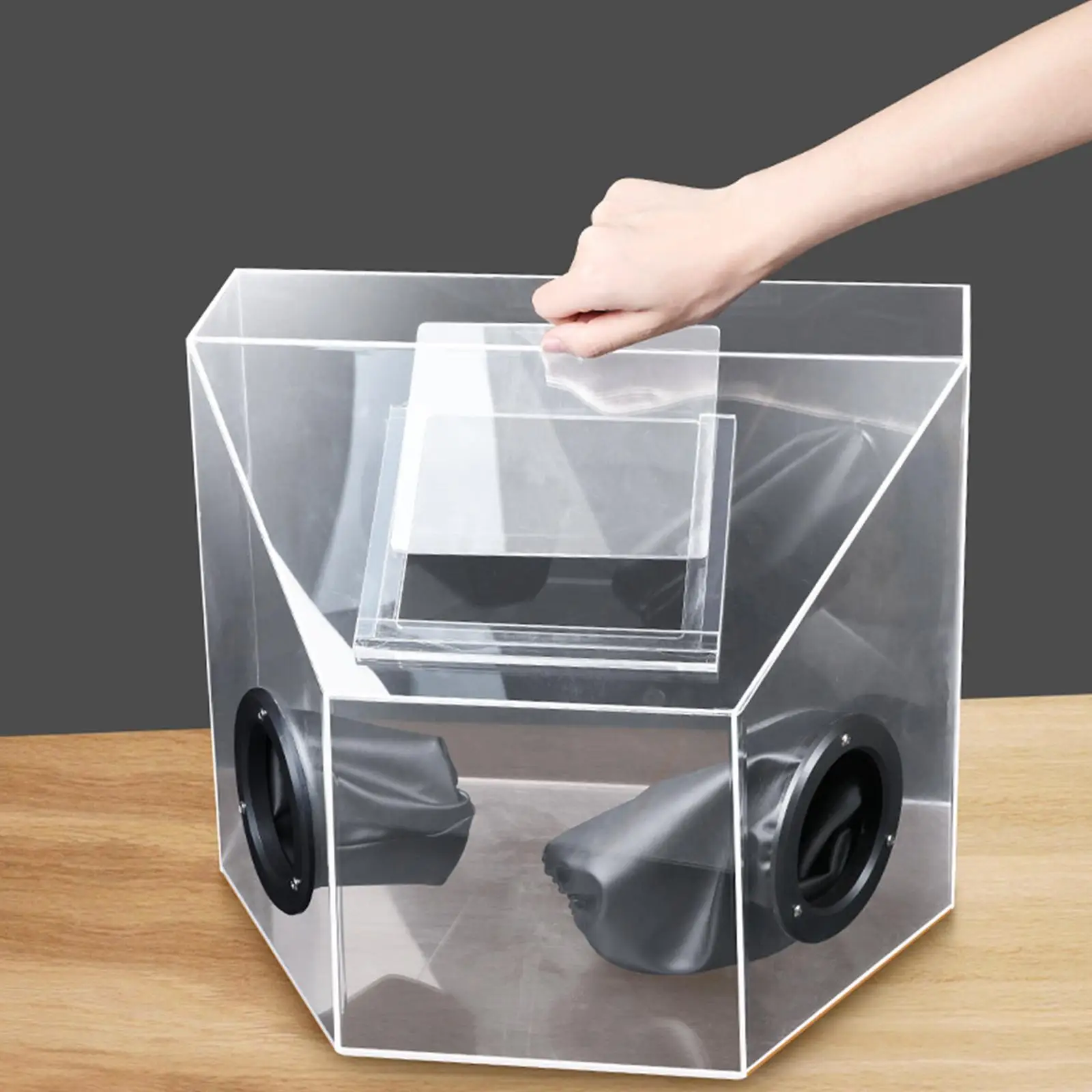 Dust Box Convenient Transparent for Coloring Wood Carving Cutting