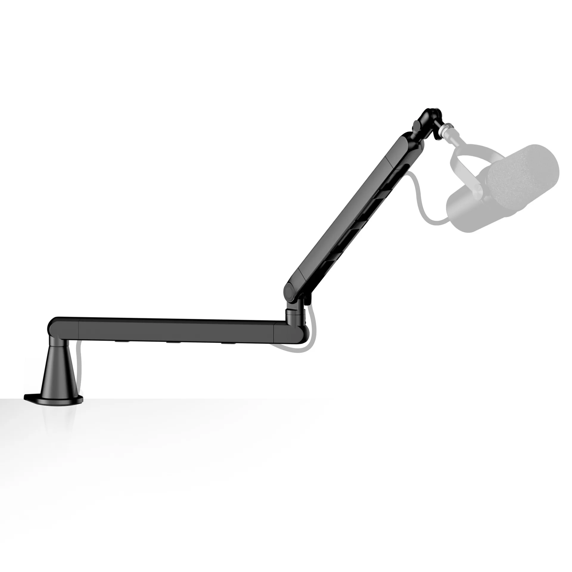 Suporte de Microfone Cantilever para Transmissão ao Vivo e Karaokê, Suporte Universal Dobrável de Alumínio Antichoque para Celular e Tablet