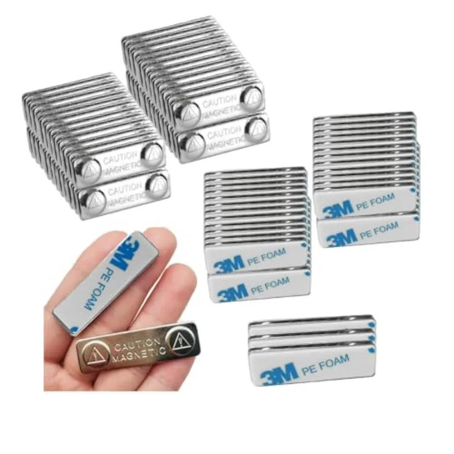 

Magnetic Name Tag Holders with Strong Neodymium Magnets for Securely Attaching ID Badges Name Tags and Accessories Super Strong