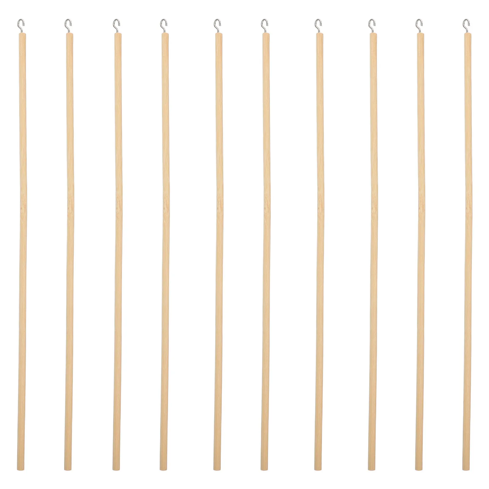 10Pcs Round Wood Craft Sticks Shadow Puppetry Manipulation Slim Solid Wooden Rods DIY Sticks Puppet