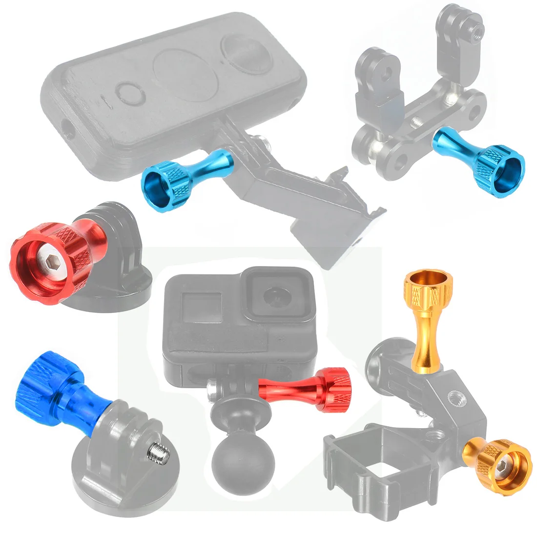 M5 Rändelschraube ohne Bolzenmutter für Action-Kameras für GoPro DJI Action für Insta360-Kameras, kurze/lange Stativ-Adapterschraube – Detail 12