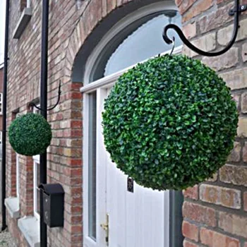 Boule Verte Artificielle pour Décoration de Jardin, Plante Topiaire, Mur d'Arbre, Fausse Couronne, DIY, 1 Pièce