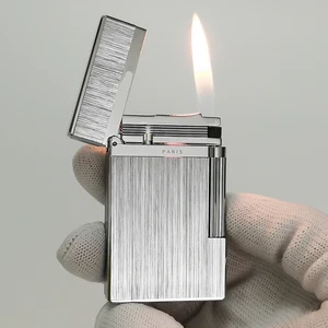 기념 가스 라이터 메탈 그리기 고급 D 담배 핑 사운드 담배 담배 남자 선물 재충전 부탄 12 최고의 판매 리거 -110