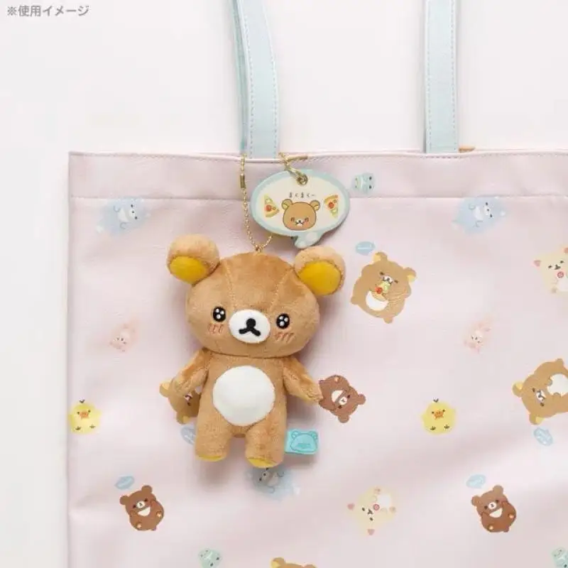 Kawaii Rilakkuma Plush Toys Cute Cartoon Backpack Pendant Soft Stuffed Doll Keychain Accessories Girl Children\'s Birthday Gift