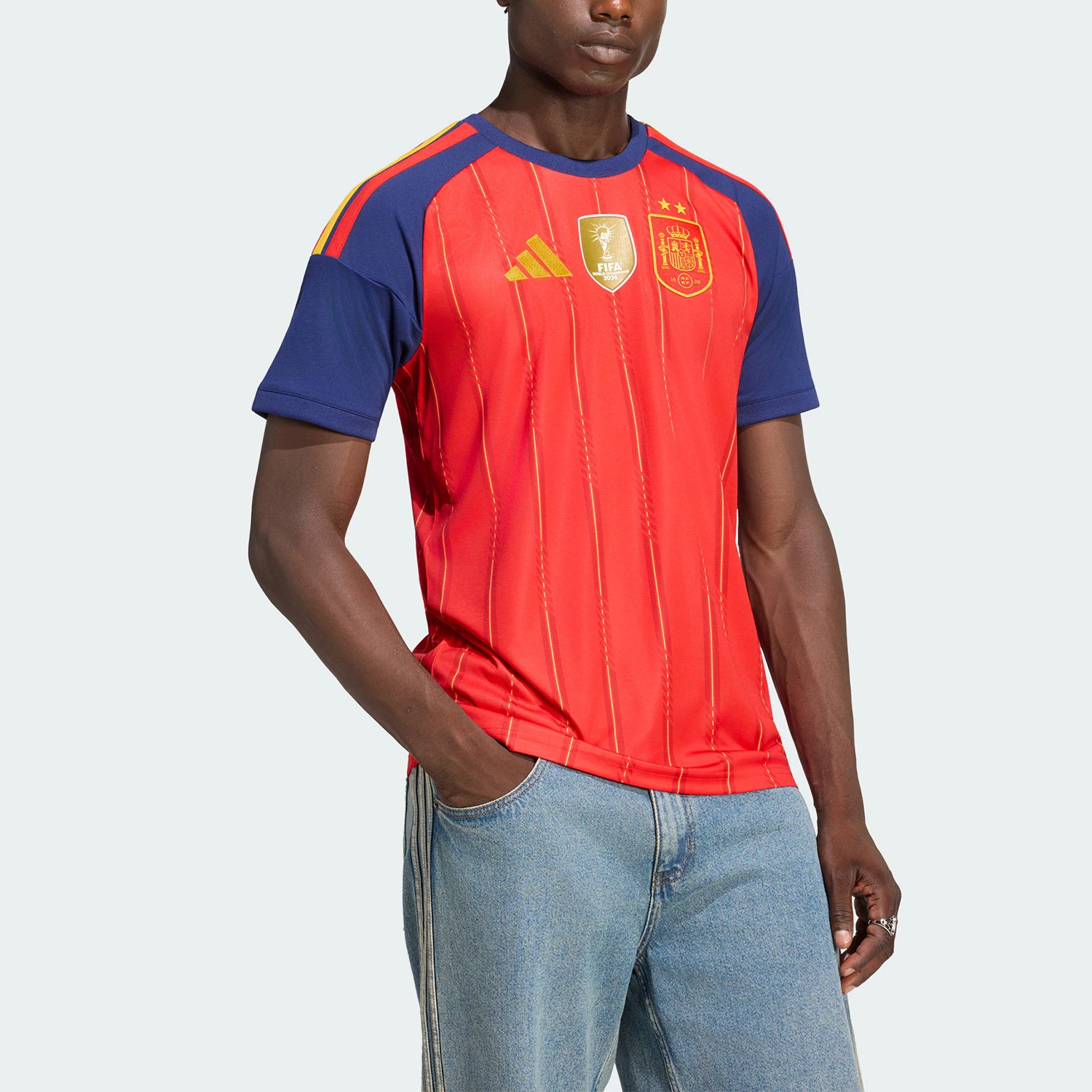 Adidas genuine men's round neck fashionable pullover casual sports short sleeved T-shirt KF4411
