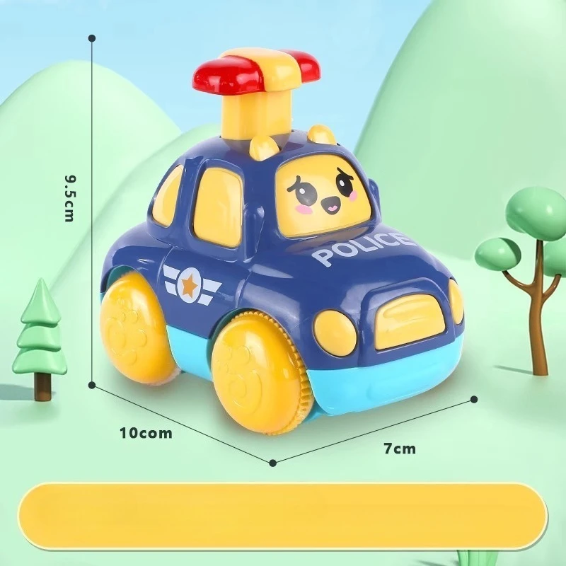 Push-Along speelgoedauto voor kinderen voor jongens en meisjes Inertie-aangedreven opwindbare auto Educatief speelgoed voor baby's van 6 maanden tot 3 jaar