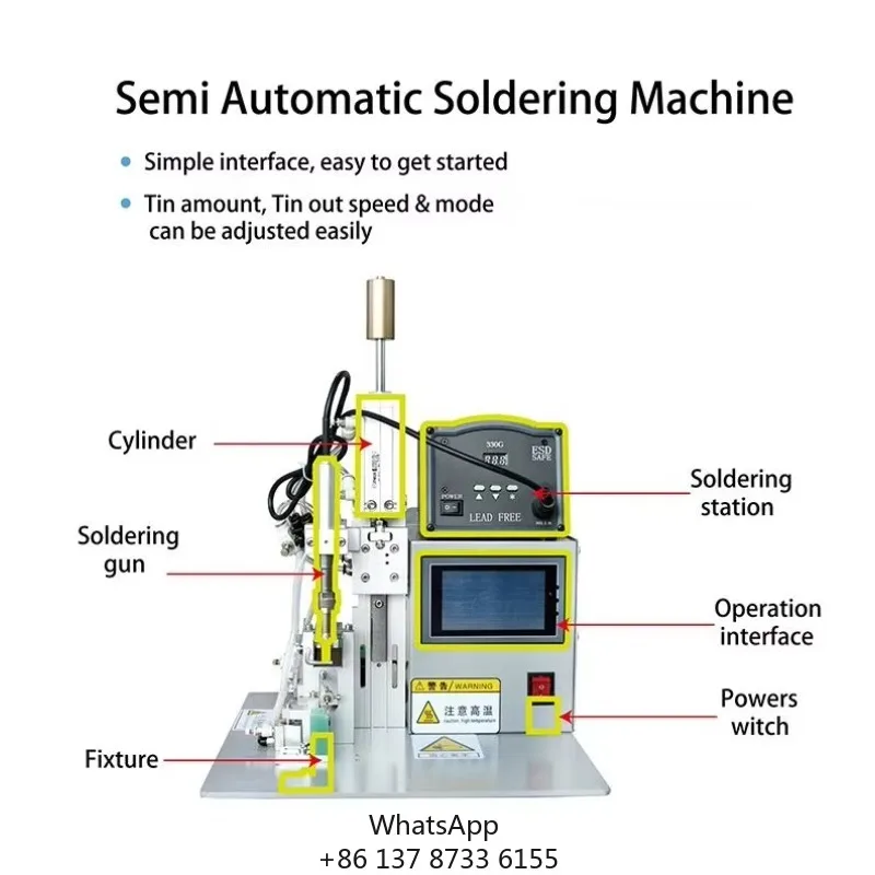 160W 220V Semi-Automatic Soldering Robot Spot Welding Machine Portable Bonding Tool Set