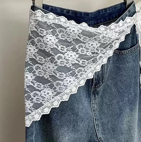 

Sweet Summer 2026 Triangle Scarf Heavy Lace Jacquard Mesh Double Use Headband Waist Scarf Pee Skirt Hair Accessory