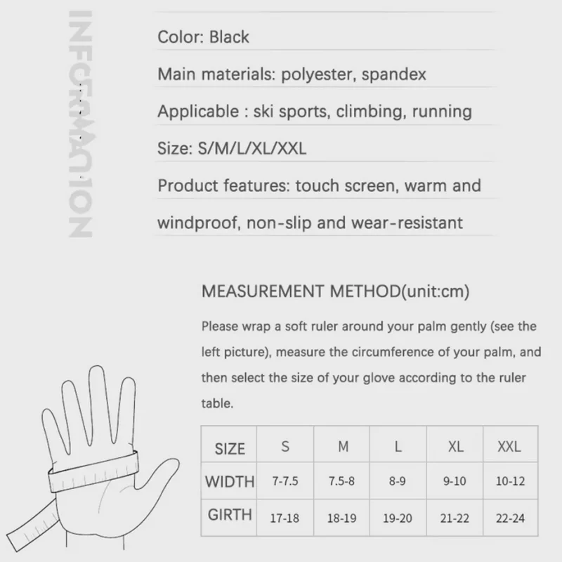 Motorcycle Gloves Winter Touchscreen Warm Women Bicycle Gym Outdoor Driving Motorcycle Waterproof Thermal Non-Slip Gloves