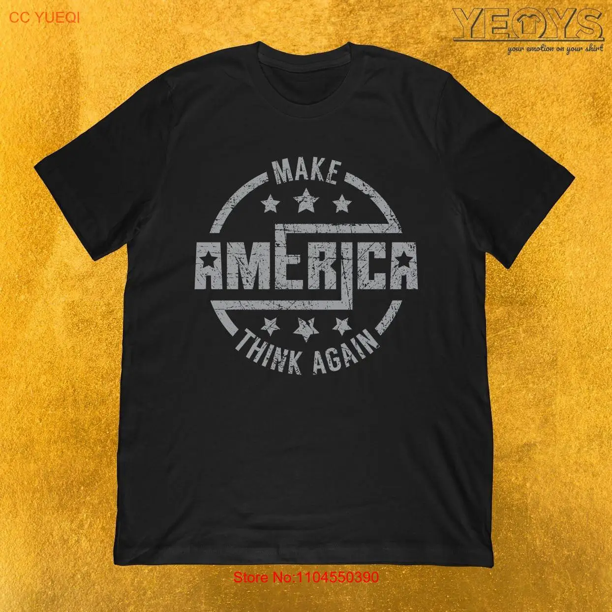 Make America Think Again T Shirt Politics Gag for Sarcasm Political Humor Jokes Fan Mug long or short sleeves