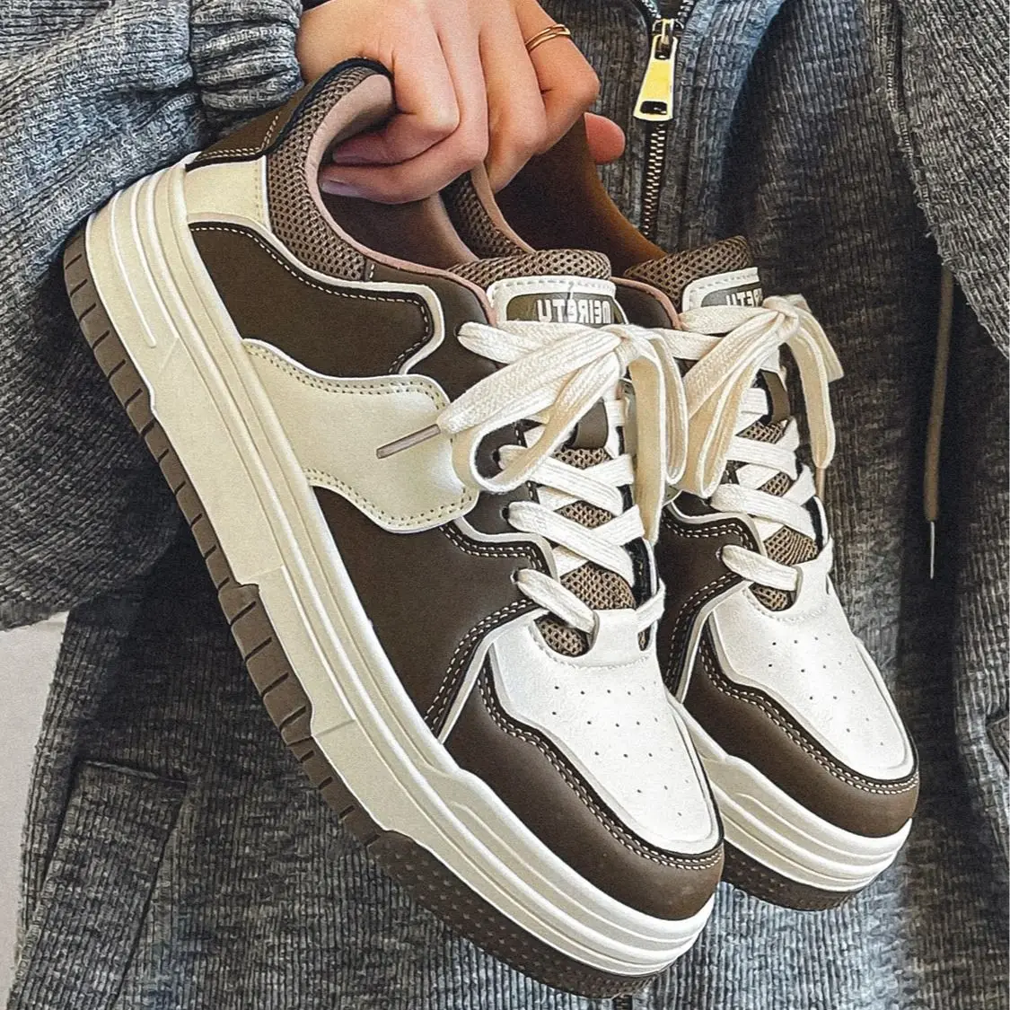 Fall 2026 Men's Trendy Thick Bottom Sports Shoes Versatile American Style Student Love Casual Sneakers Comfortable All-Match