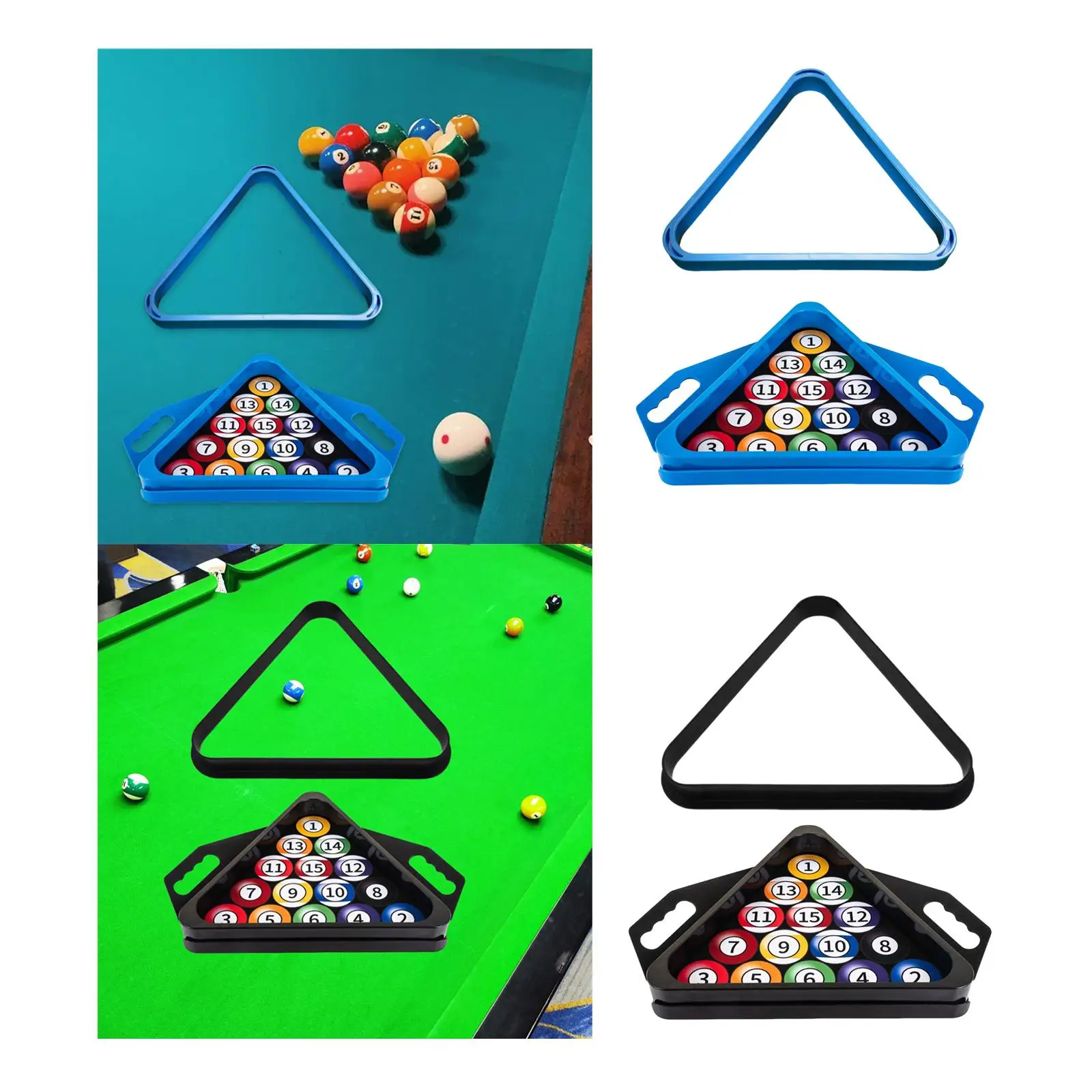 

Billiard Triangle Rack Equipment Beginners Portable Supplies Snooker Triangle Rack for Game Sports Bar Billiards Table Practice