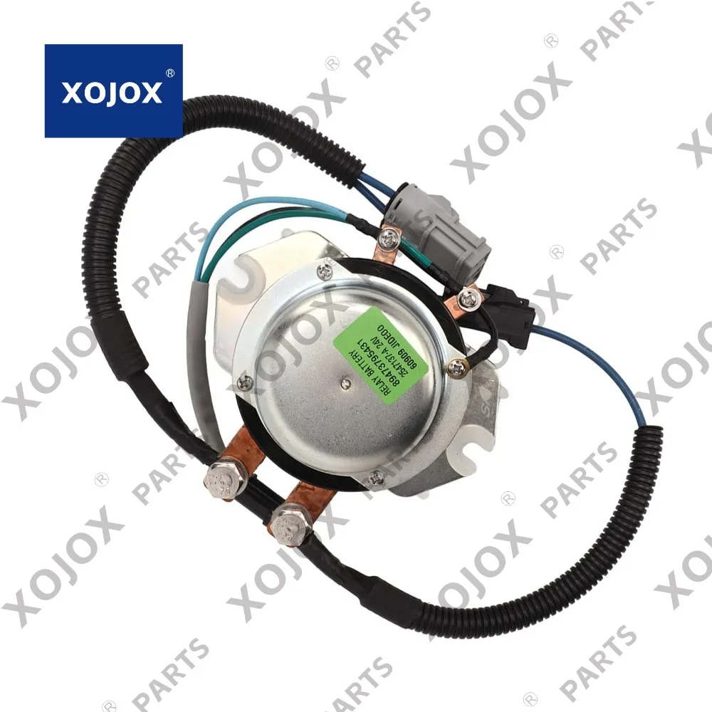 

XOJOX Battery Relay Switch Excavator Main Power Switch, Red Copper Terminal, 24V, Applicable for Kobelco SK200 8 SK135 SK60 3 SK