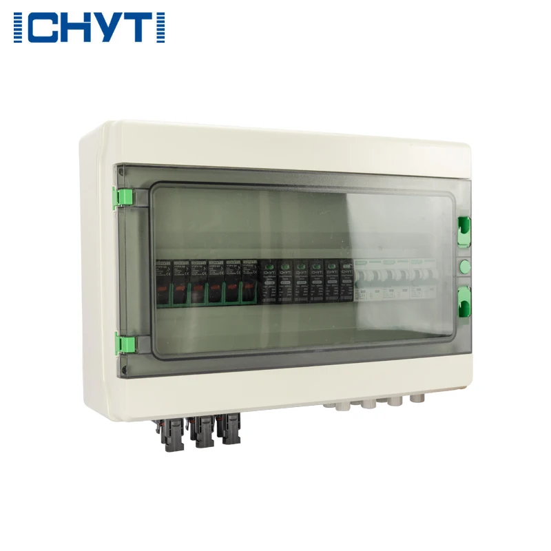 Waterproof Outdoor Surface Mounted 3-in-3-out 600V IP65 Solar PV Surge Lightning Protection DC Distribution Box Combiner Box