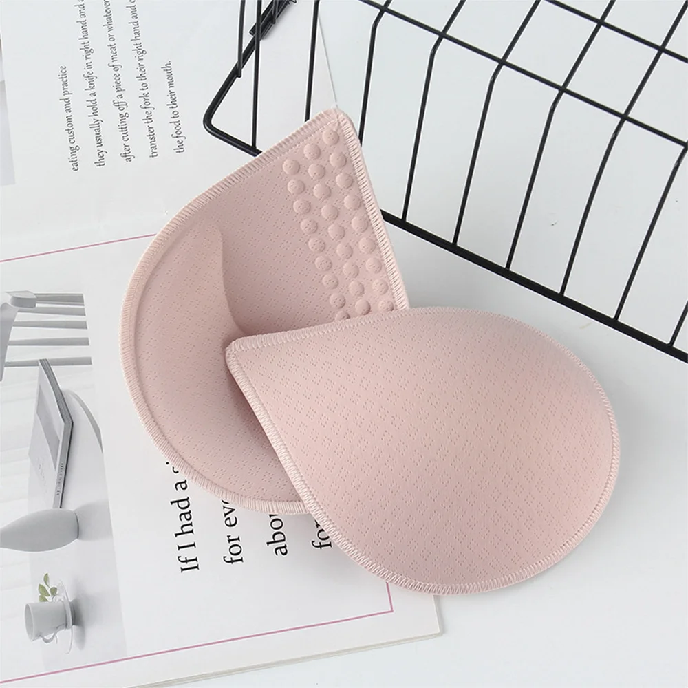 2 uds/1 par de almohadillas para sujetador, inserciones de sujetadores de látex transpirables extraíbles, 4 colores, copas deportivas para mujer, sujetador o traje de baño de Bikini