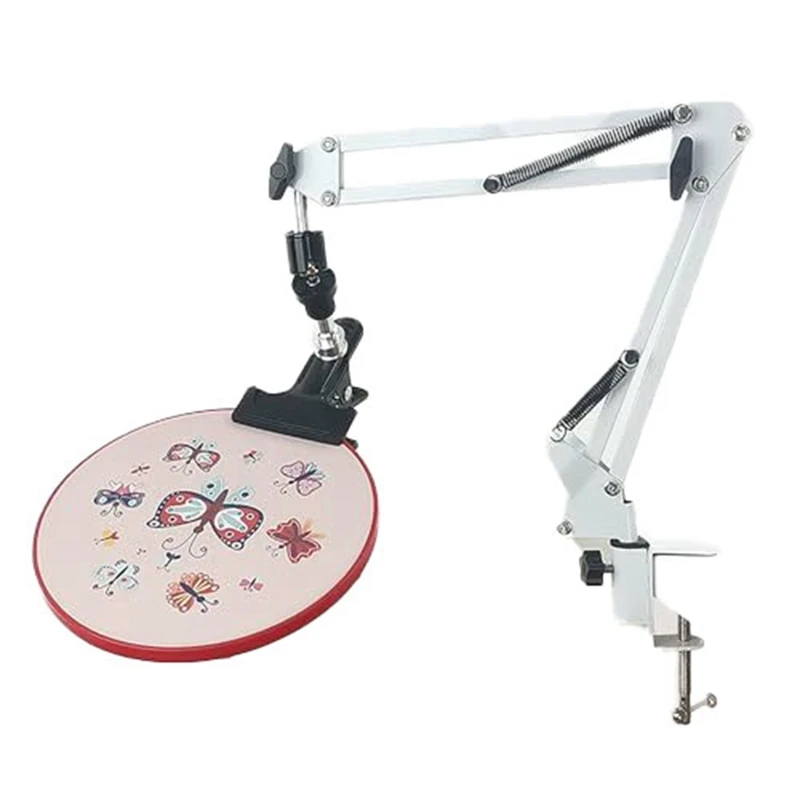 Embroidery Hoop Stand Rotating Cross Stitch Stand,Hand Embroidery Stand, Embroidery Hoop Stand Suitable for Embroidery A